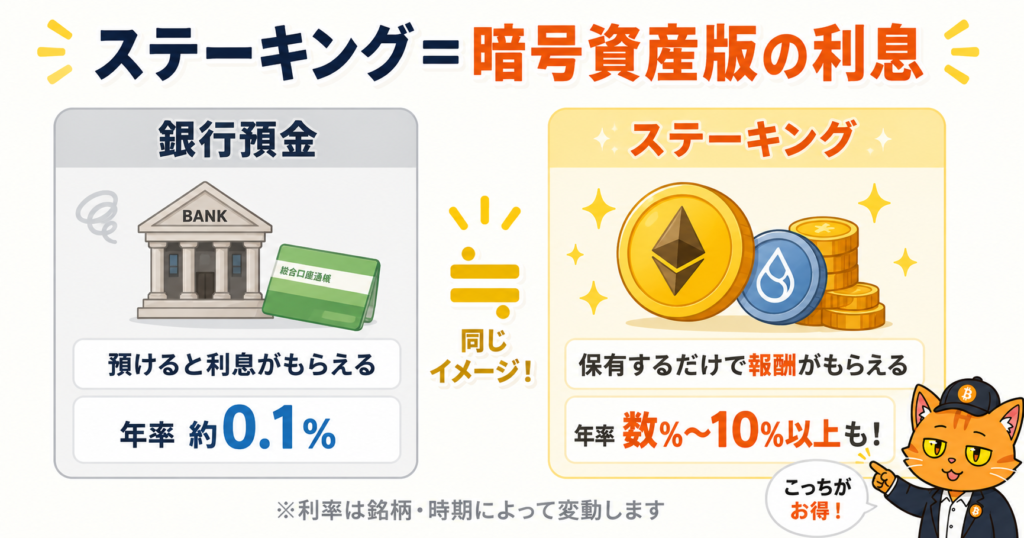 ステーキングの仕組みのイメージ