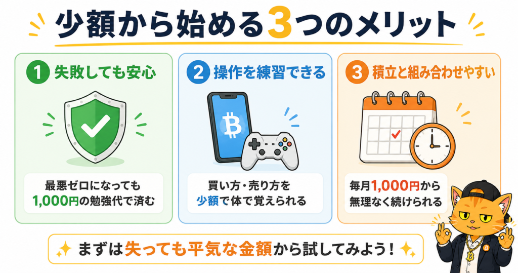 少額から始めるメリット