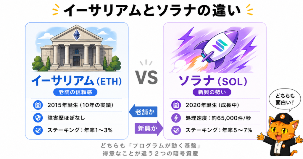 イーサリアムとソラナの違い