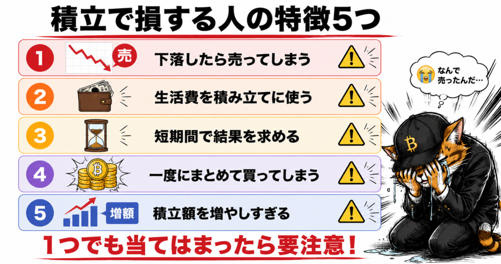 積立投資で損する人の特徴