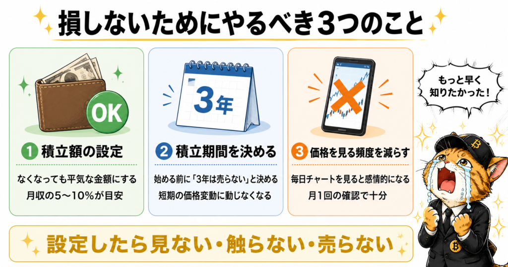 損しないためにやるべき3つのこと